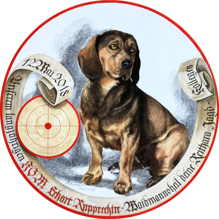 jagdscheibe jagdhund